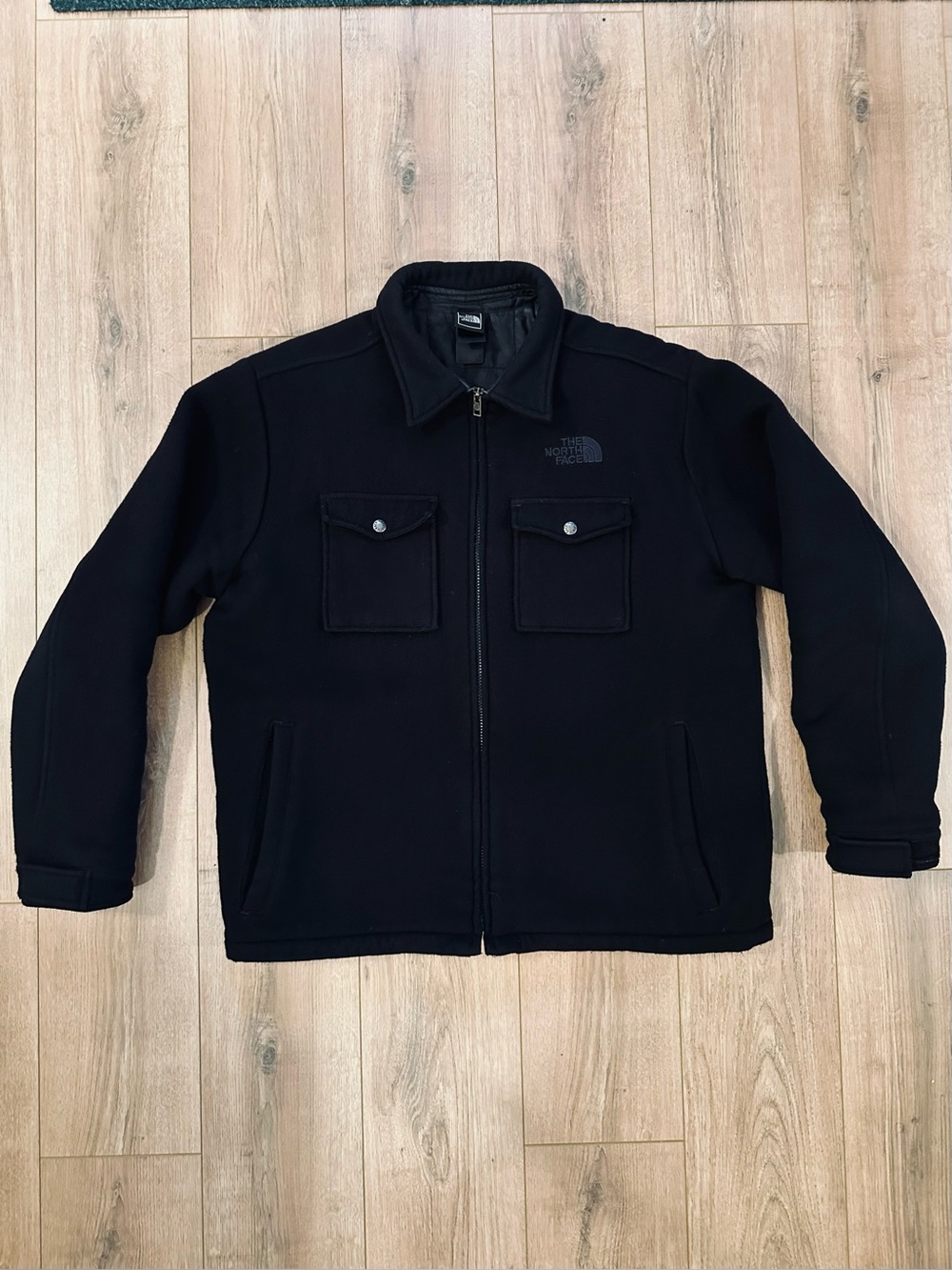 The North Face Men's Black Full-Zip Field Wool Jacket Large